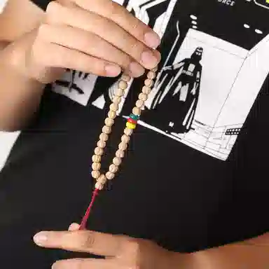 潘家园 青春精致三色雪巴琉璃隔片 柏香籽/百香籽 菩提类手串 男女同款情侣款