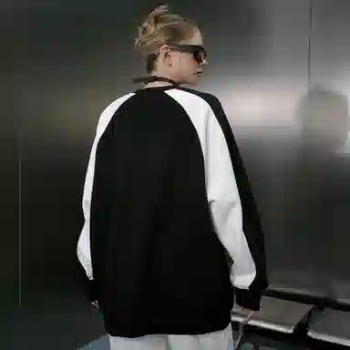 PRESSURE Retro Racing Flag Crewneck Sweatshirt