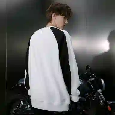 PRESSURE Retro Racing Flag Crewneck Sweatshirt