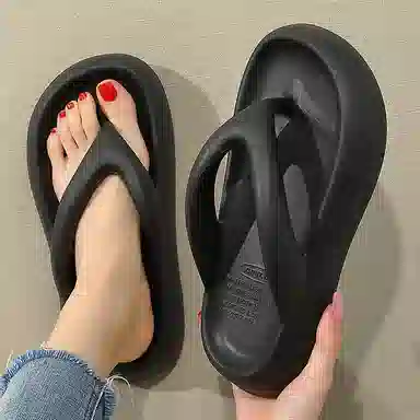 猫力 简约时尚百搭人字拖鞋 女款