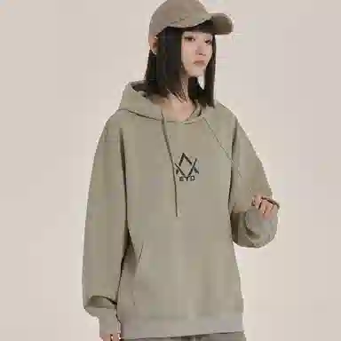 三体 问题系列 简约基础款字母印花宽松大码美式复古高街潮牌时尚百搭连帽休闲套头学生多巴胺纯色日常通勤长袖卫衣 男女同款