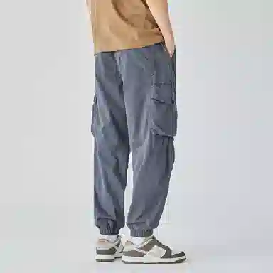 三体 松紧抽绳纯色基础多口袋褶皱束脚美式复古高街潮牌百搭舒适时尚城市机能风户外工装多巴胺学生无性别穿搭休闲裤 男女同款