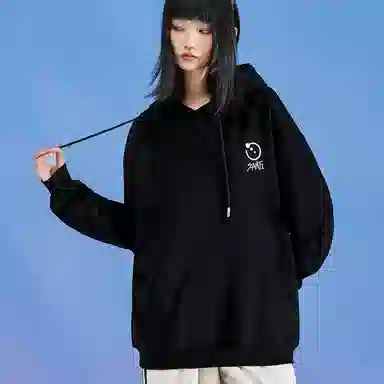 三体 文明符号系列 纯色多巴胺简约印花休闲百搭基础口袋宽松连帽套头重磅长袖卫衣 男女同款