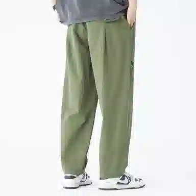 三体 宽松直筒松紧休闲裤 男女同款