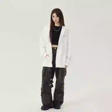 三体 宇宙将为你闪烁系列 简约基础款字母印花连帽开衫休闲美式复古宽松百搭高街潮牌街头嘻哈长袖重磅卫衣 男女同款