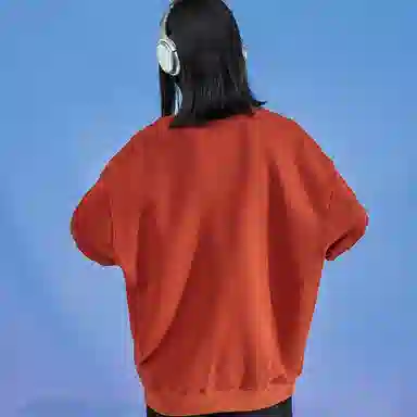 三体 北美舰队系列 基础简约宽松圆领套头长袖卫衣 男女同款