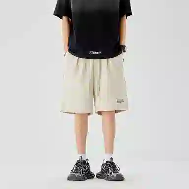 三体 危机系列 织唛抽绳五分美式复古学生多巴胺篮球裤宽松时尚百搭高街潮牌舒适潮流透气学生多巴胺户外休闲短裤 男女同款