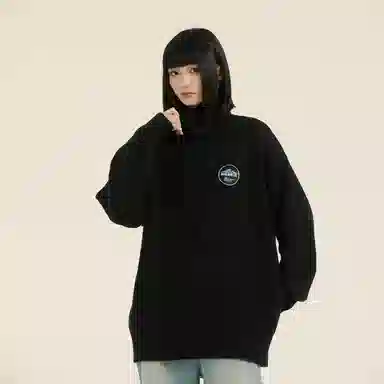 三体 地球文明系列 简约基础款字母印花绣标纯色保暖加厚柔软舒适高领套头百搭宽松内搭外穿学生多巴胺日常通勤针织衫 男女同款