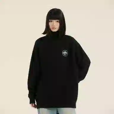 三体 地球文明系列 简约基础款字母印花绣标纯色保暖加厚柔软舒适高领套头百搭宽松内搭外穿学生多巴胺日常通勤针织衫 男女同款