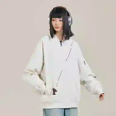 三体 简约基础款字母印花百搭休闲宽松棒球领开衫美式复古潮牌纯色户外工装机能风飞行夹克外套 男女同款