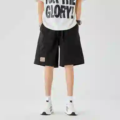 三体 超级符号系列 织唛抽绳五分美式复古学生多巴胺篮球裤宽松时尚百搭高街潮牌舒适街头透气学生机能风休闲短裤 男女同款