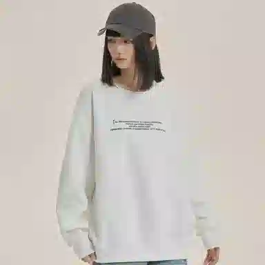 三体 宇宙将为你闪烁系列 美式复古简约字母印花宽松休闲百搭圆领套头长袖卫衣 男女同款