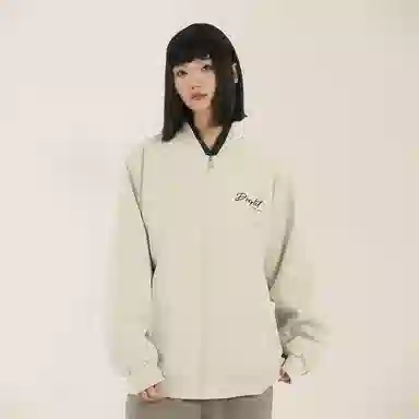 三体 水滴系列 美式复古简约基础款休闲宽松棒球领宽松开衫飞行员服户外工装机能风学生多巴胺日常通勤防风夹克外套 男女同款