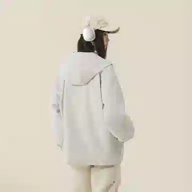 三体 游戏系列 简约基础款字母印花休闲美式复古高街潮牌户外工装机能风多巴胺宽松防风防寒百搭日系连帽长袖夹克外套 男女同款