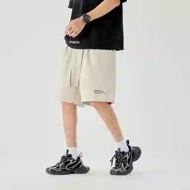 三体 危机系列 织唛抽绳五分美式复古学生多巴胺篮球裤宽松时尚百搭高街潮牌舒适潮流透气学生多巴胺户外休闲短裤 男女同款