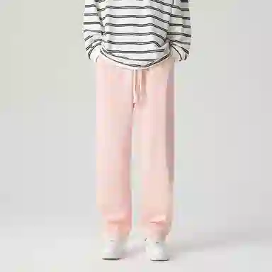 三体 水滴系列 简约基础款字母印花宽松美式复古百搭垂感自然直筒多巴胺高街潮牌日常通勤时尚舒适休闲裤 男女同款