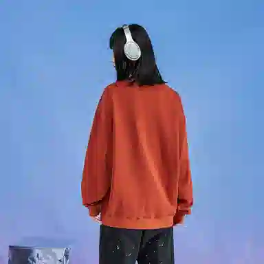 三体 北美舰队系列 基础简约宽松圆领套头长袖卫衣 男女同款