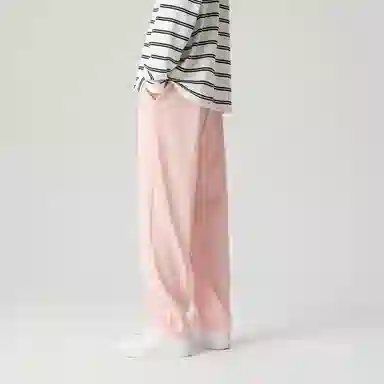 三体 水滴系列 简约基础款字母印花宽松美式复古百搭垂感自然直筒多巴胺高街潮牌日常通勤时尚舒适休闲裤 男女同款