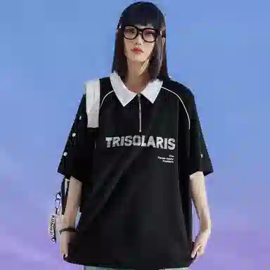 三体 文明系列 美式复古基础简约字母印花宽松短袖上衣条纹直筒短裤高街潮牌时尚舒适学生多巴胺日常休闲运动套装 男女同款