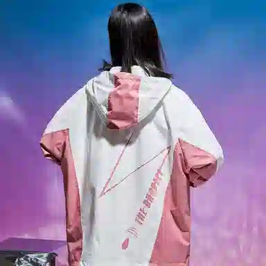 三体  文明水滴圣母眼泪系列 基础款工装条纹字母印花撞色拼接山系徒步美式复古潮牌机能风连帽  防水防风冲锋衣 男女同款