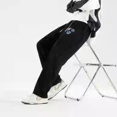 三体 战舰系列 简约基础款宽松阔腿修身百搭松紧系绳直筒垂感自然美式复古高街潮牌时尚舒适透气户外徒步爬山休闲裤 男女同款