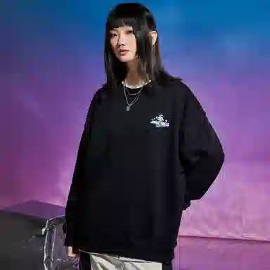 三体 云天明三个童话系列 休闲基础配色日常宽松圆领落肩卫衣 男女同款