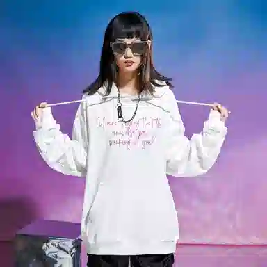 三体 史强卡通形象系列 美式复古休闲连帽套头宽松满印抽绳长袖重磅卫衣 男女同款