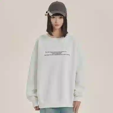 三体 宇宙将为你闪烁系列 美式复古简约字母印花宽松休闲百搭圆领套头长袖卫衣 男女同款