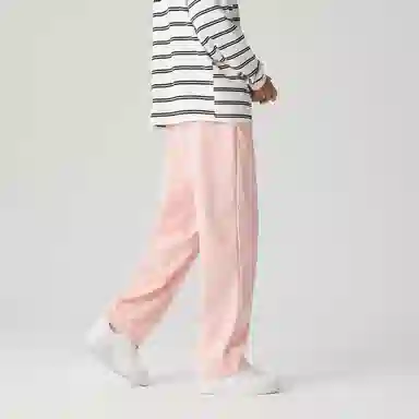 三体 水滴系列 简约基础款字母印花宽松美式复古百搭垂感自然直筒多巴胺高街潮牌日常通勤时尚舒适休闲裤 男女同款