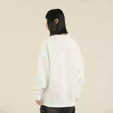 三体 符号系列 创意假口袋美式复古趣味字母印花简约休闲宽松圆领套头百搭长袖保暖学生多巴胺高街潮牌重磅卫衣 男女同款