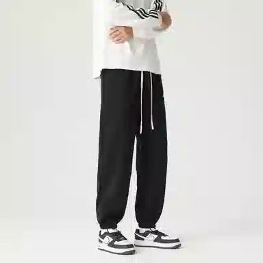 三体 水滴系列 美式复古多巴胺百搭简约基础款个性字母印花舒适宽松时尚高街日常通勤束脚休闲裤 男女同款