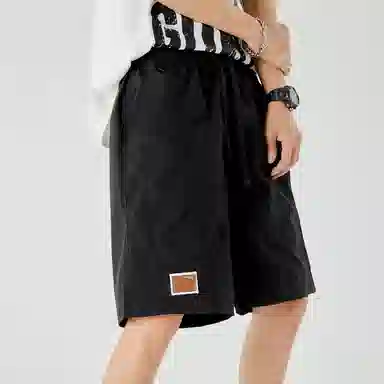 三体 超级符号系列 织唛抽绳五分美式复古学生多巴胺篮球裤宽松时尚百搭高街潮牌舒适街头透气学生机能风休闲短裤 男女同款