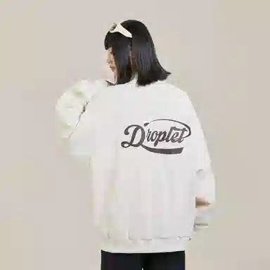 三体 水滴系列 简约基础款纯色拉链字母印花保暖防风棒球领开衫飞行服户外工装机能风美式复古高街潮牌个性夹克外套 男女同款