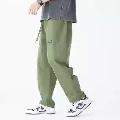 三体 宽松直筒松紧休闲裤 男女同款