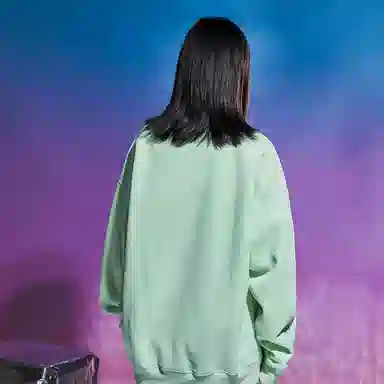 三体 亚洲战舰系列 休闲宽松简约字母印花圆领卫衣 男女同款