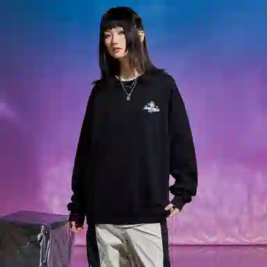 三体 云天明三个童话系列 休闲基础配色日常宽松圆领落肩卫衣 男女同款