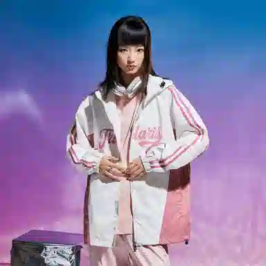 三体  文明水滴圣母眼泪系列 基础款字母印花连帽  防水防风冲锋衣 男女同款