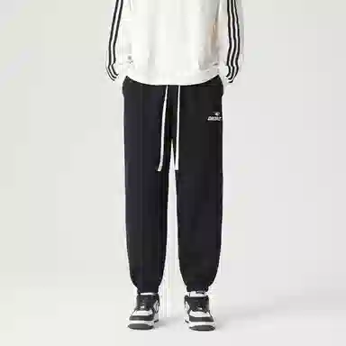 三体 水滴系列 美式复古多巴胺百搭简约基础款个性字母印花舒适宽松时尚高街日常通勤束脚休闲裤 男女同款