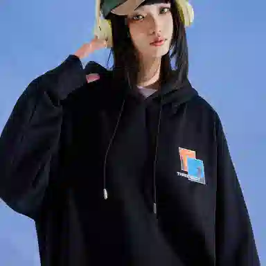 三体 二向箔系列 休闲防风重磅日常通勤保暖连帽落肩厚款卫衣 男女同款