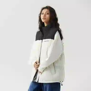 三体 文明系列 撞色拼接美式复古简约基础款字母印花百搭立领开衫户外工装机能风休闲宽松保暖加厚舒适防风无袖马甲 男女同款