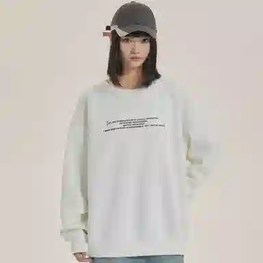 三体 宇宙将为你闪烁系列 美式复古简约字母印花宽松休闲百搭圆领套头长袖卫衣 男女同款