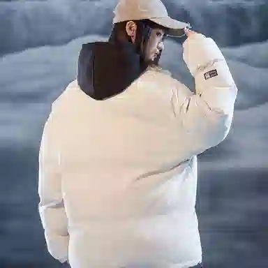 三体 不要回答系列 宽松美式休闲户外防风防水防寒加厚立领开衫舒适简约基础款字母印花纯色百搭时尚保暖柔软潮牌棉服 男女同款