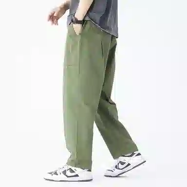 三体 宽松直筒松紧休闲裤 男女同款