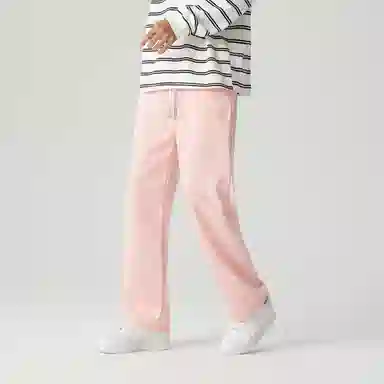 三体 水滴系列 简约基础款字母印花宽松美式复古百搭垂感自然直筒多巴胺高街潮牌日常通勤时尚舒适休闲裤 男女同款