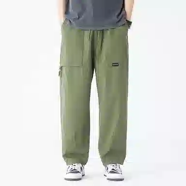 三体 宽松直筒松紧休闲裤 男女同款