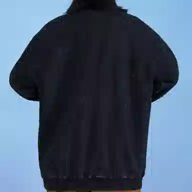 三体 字母印花休闲宽松圆领复古套头重磅保暖长袖卫衣 男女同款