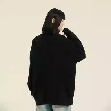 三体 地球文明系列 简约基础款字母印花绣标纯色保暖加厚柔软舒适高领套头百搭宽松内搭外穿学生多巴胺日常通勤针织衫 男女同款