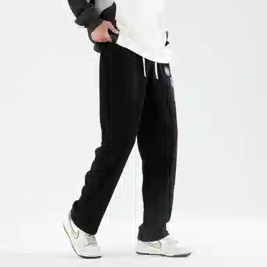 三体 战舰系列 简约基础款宽松阔腿修身百搭松紧系绳直筒垂感自然美式复古高街潮牌时尚舒适透气户外徒步爬山休闲裤 男女同款