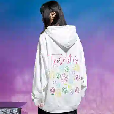 三体 史强卡通形象系列 美式复古休闲连帽套头宽松满印抽绳长袖重磅卫衣 男女同款