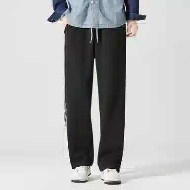 三体 水滴战舰末日之战系列 条纹撞色线条抽绳直筒宽松高街潮牌舒适时尚基础款学生多巴胺日常个性休闲裤 男女同款